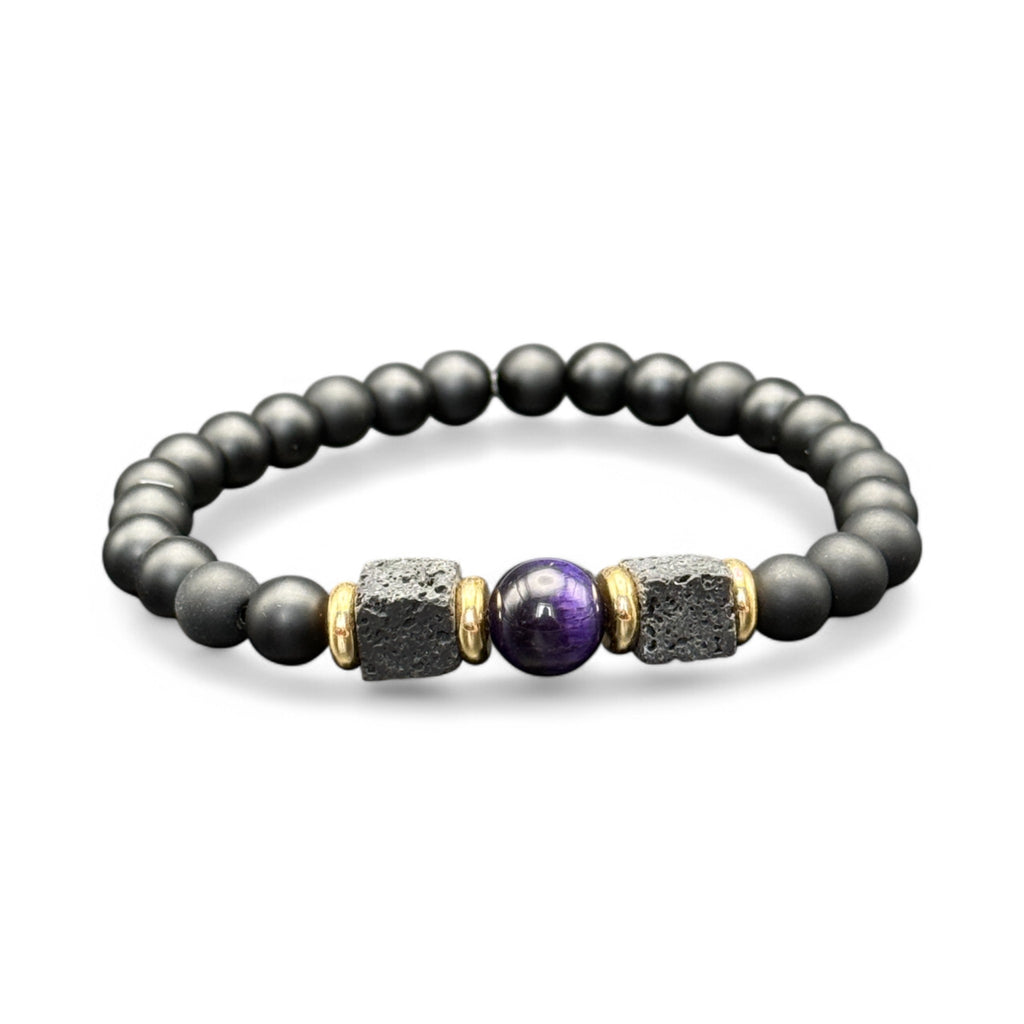 Bracelet artisanal Gandalf Ombre et Sagesse - Créations Gueule de Bois
