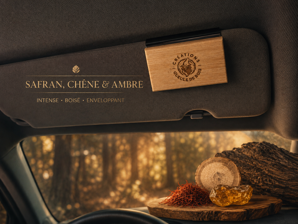 Aromatiseur de voiture - Safran, Cèdre & Ambre