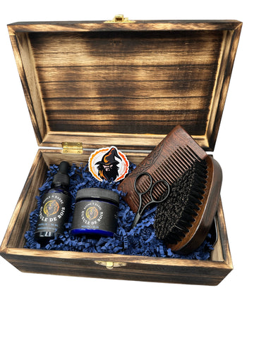 Coffret cadeau soins barbe bio Merlin - Créations Gueule de Bois