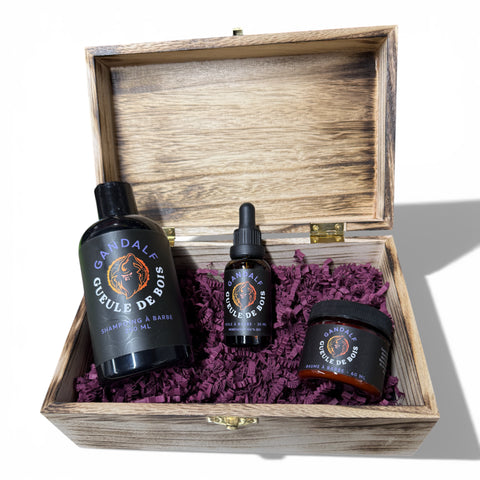 Coffret trio soins barbe bio Gandalf - Créations Gueule de Bois