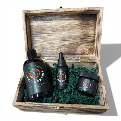 Coffret trio soins barbe bio Panoramix - Créations Gueule de Bois