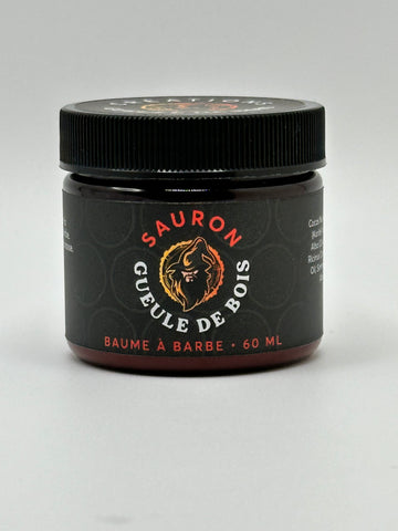 Baume à barbe bio Sauron, hydratant et parfum cognac et cigare – Créations Gueule de Bois.