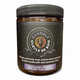 Chandelle de soya 8 oz – Cristaux & mèche de bois crépitante